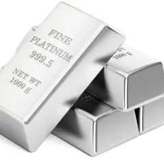 Sztabki czystej platyny 999.5, każda o wadze 1000 g. To jest właśnie platyna – cenny metal szlachetny.