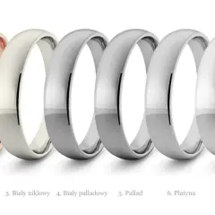Osiem obrączek ślubnych: żółte złoto, różowe złoto, białe niklowe, białe palladowe, pallad, platyna, srebro – ten srebrzystobiały metal szlachetny jest piękny.