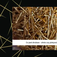 Stos złota, który rodzi pytanie: co jest droższe - złoto czy platyna?