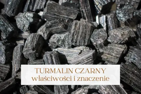 Grupka surowych, czarnych turmalinów. Poznaj czarny turmalin właściwości i jego ochronne działanie.