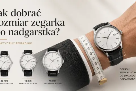 Poradnik: jak dobrać rozmiar zegarka do nadgarstka. Trzy modele zegarków o kopertach 38 mm, 42 mm i 46 mm.