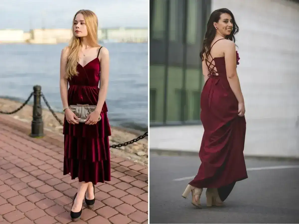 Złoto czy srebro do bordowej sukienki? Dobierz biżuterię
