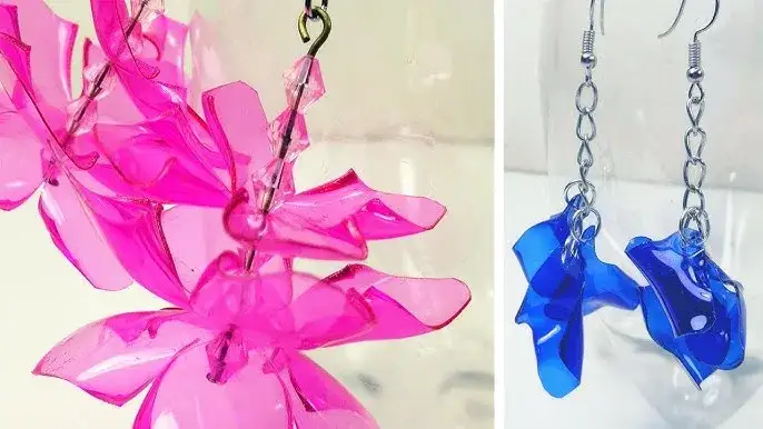 Kolczyki z butelek PET DIY
