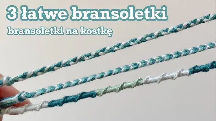 proste bransoletki z wł&oacute;czki warkocz